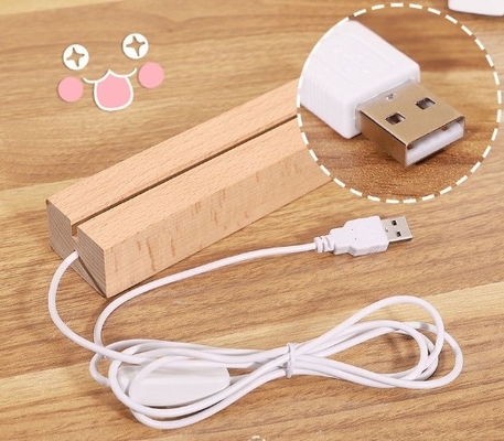 ซื้อ OEM DIY Lighting Clear Acrylic Light Up Stand Desk Blank Warm Led With USB Charging สายไฟฟ้าไฟฟ้าไฟฟ้าไฟฟ้าไฟฟ้า online manufacture