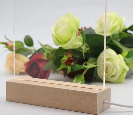 ซื้อ ใส Led Acrylic Stand With Pen Desktop โป้ข้อความที่เตือนแสง online manufacture