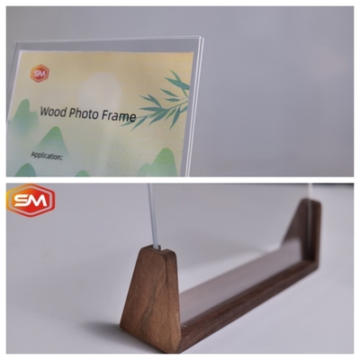 ซื้อ สะอาดต่อสภาพแวดล้อม โครงกรอบจอภาพแอคริลิกใสที่มีพื้นฐานไม้ที่กําหนดเอง online manufacture