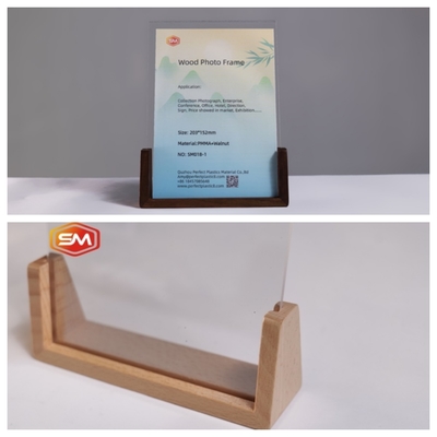 ซื้อ กรอบภาพอะคริลิค พร้อมพื้นไม้สําหรับของขวัญ 6x8 online manufacture