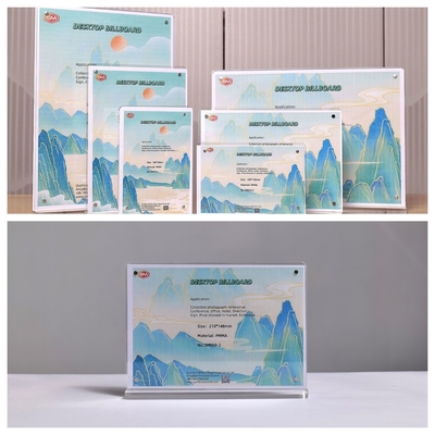ซื้อ พลาสติก 8.5x11 5x7 รูปทรง T จับป้ายแอคริลิกแม่เหล็กสําหรับโต๊ะ online manufacture
