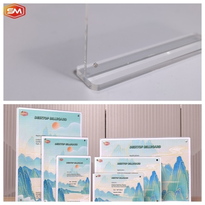 ซื้อ A6 สะอาด รอบภาพสองด้าน โต๊ะตาราง รูปทรง T ที่ถือป้ายอะคริลิคแม่เหล็ก online manufacture
