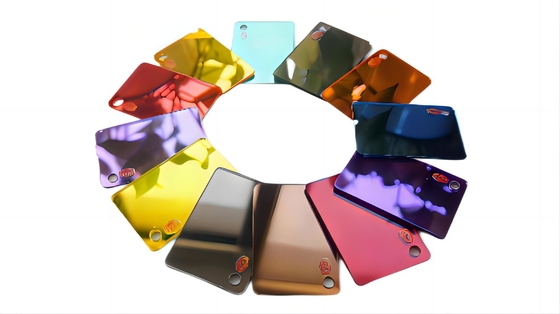 โครงการ 0.6mm-6mm 100% Virgin ทอง Plexiglass กระจกกระจกกระจก