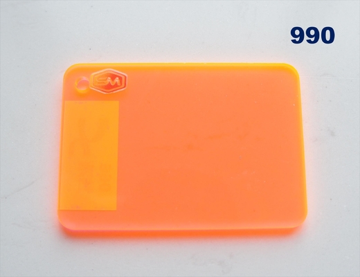 สีเหลือง เขียว ส้ม หลอด PMMA Plexiglass Acrylic Sheet Customized สีสว่างสูง