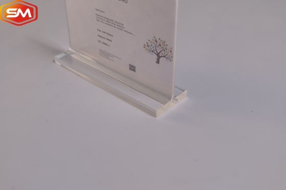 โฆษณา รูปภาพกรอบ T รูปทรง Acrylic จับป้าย ธนูสําหรับโต๊ะ Double Panel