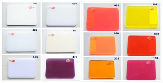 แผ่นอะคริลิคสี PMMA 3 มิลลิเมตร Custom Cast Acrylic สําหรับการตัดเลเซอร์