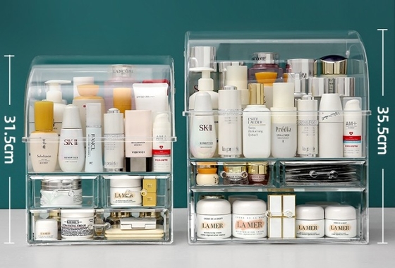 Trend Clear Transparent Makeup กล่องเครื่องสําอาง Acrylic ริมฝีปาก Jelwery กล่องแสดงสินค้า