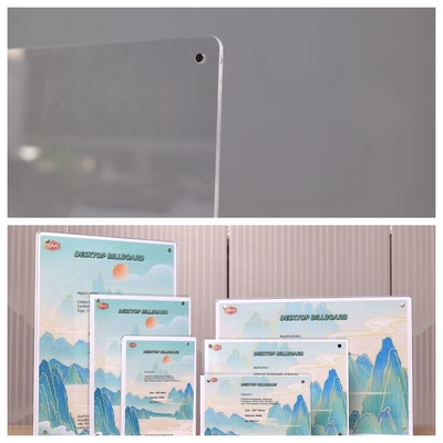 โรงงานจีน Strong Magentic A4 T รูปทรง Acrylic จับป้ายสําหรับโต๊ะยืน