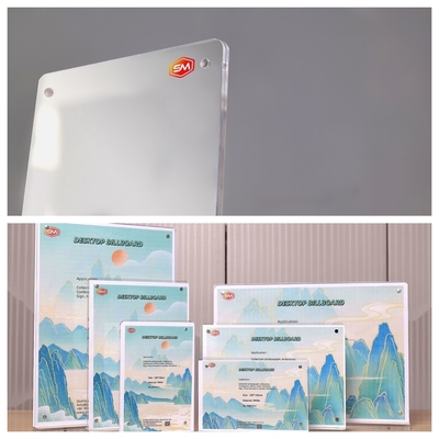 โรงงาน แม็กเนติกรูป T ที่ถือป้ายอะคริลิค ฟรียืน Perspex โต๊ะการ์ดใส่