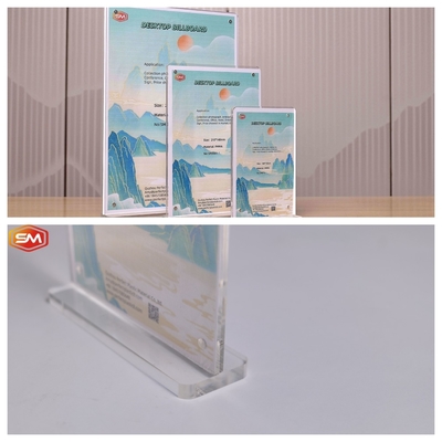 กลม 2.5 มิลลิเมตร T รูปทรง Acrylic จับป้ายด้วย Magnetic Display Stand